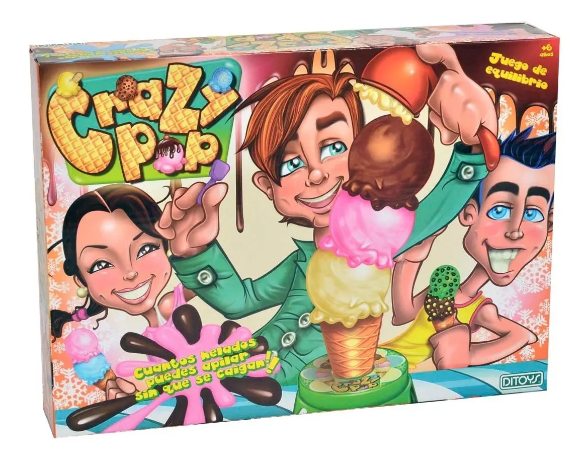 Juego De Mesa Crazy Pop Apila Los Helados Ditoys Destreza
