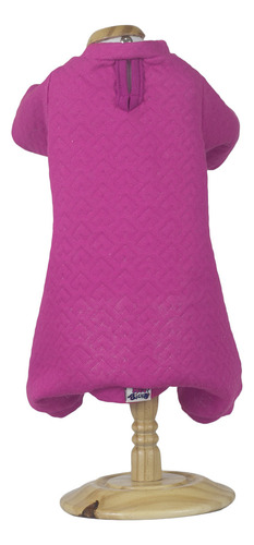 Agasalho De Inverno Macacão Pink Tamanho P Para Cachorro Até 3kg