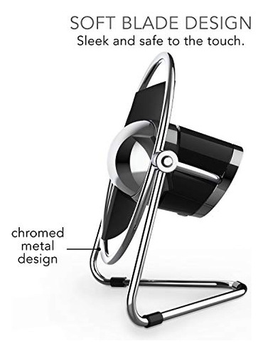 Sharper Image Sbm1-si Soft Blade Usb Fan Se Traduce Como