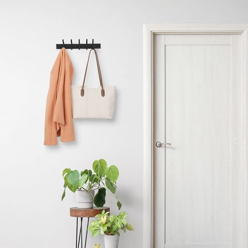 Perchero De Pared Con 5 Ganchos Para Abrigos Y Sombreros