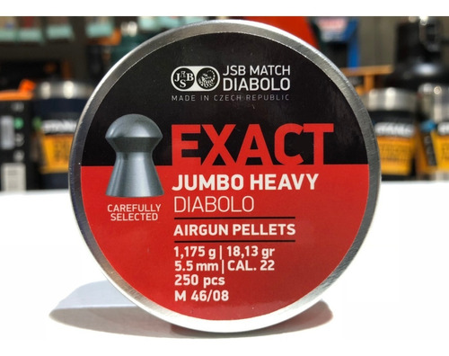 Balines Jsb Exact Jumbo Heavy 5,5mm 1.175g 18,13gr X 250 Uni