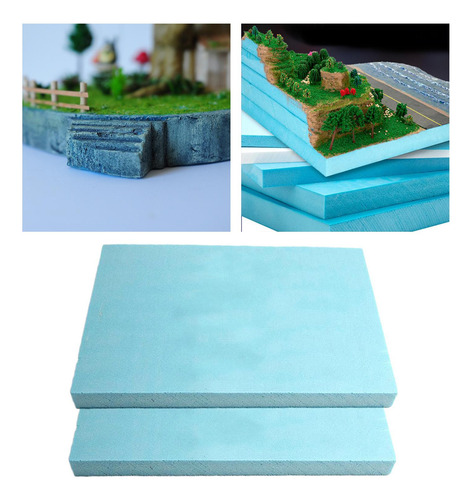 2x Base De Diorama De 30cmx40cmx3cm 30cmx40cmx3cm Azul