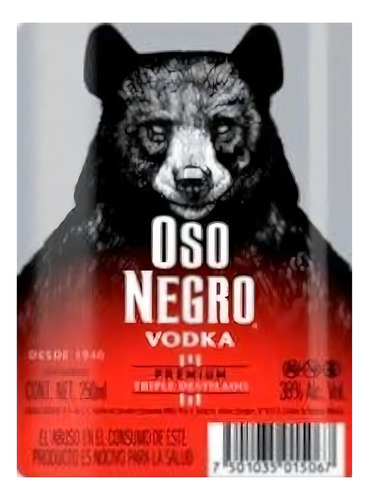 Paquete De 3 Vodka Oso Negro 200 Ml