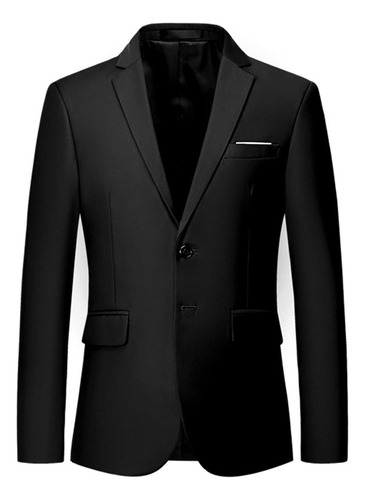 Chaqueta Para Hombre Solapa Muesca Do Boton Traje Negocio