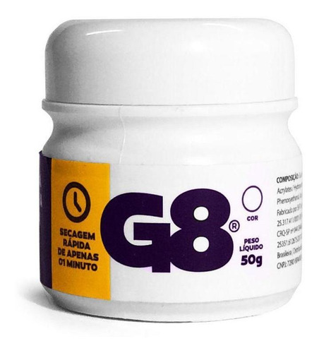 Cola Para Mega Hair G8 Transparente - 50gr