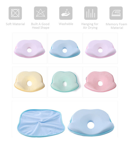 Almohada Moldeadora De Bebés Para Cabeza Plana, Cojín De Esp