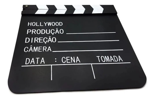 Imagem 1 de 2 de Claquete De Madeira 30x26,5cm Enfeite Decorativo Cinema