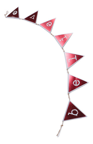 Bandeira De Flâmula De Natal Metal Rustic Believe Bunting Fl