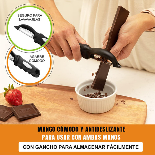 Set De 2 Pelador De Verduras Giratorio Doble, Rallador De