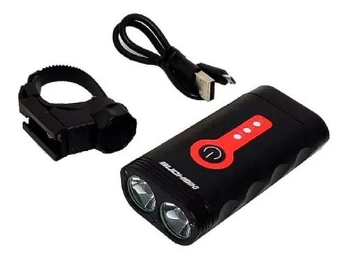 Imagem 3 de 3 de Farol Para Bike Dianteiro Usb 2 X Leds High One 900 Lúmens