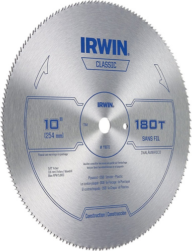 Disco Sierra Circular 10 Irwin 180dientescorte Ultra Fino Disco Sierra Circular 10 Irwin 180dientescorte Ultra Fino