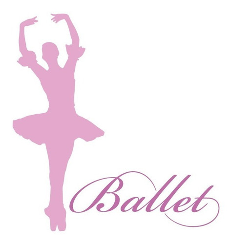 Vinilo Decorativo Bailarina Ballet 04 Calcomania De Pared Color Multicolor