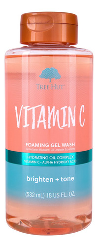  Gel Corporal Espumoso Tree Hut Tonifica Vitamina C 532ml Fragancia fresco a cítricos con notas de toronja jazmín y durazno