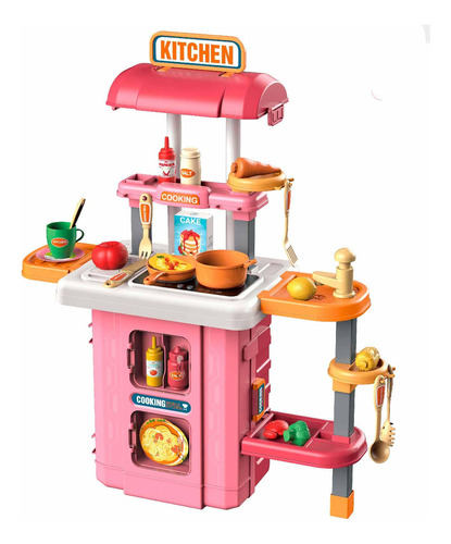 Set Cocina Infantil Con Fregadero, Luces Y Sonidos, Fácil Mo Color