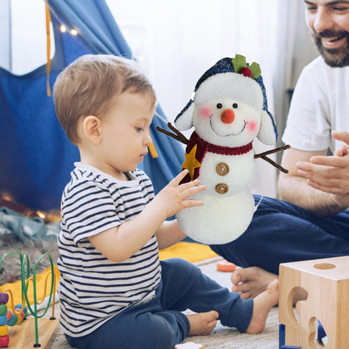 Muñeco De Nieve De Peluche Con Capucha Navideña Muñeco De Ni