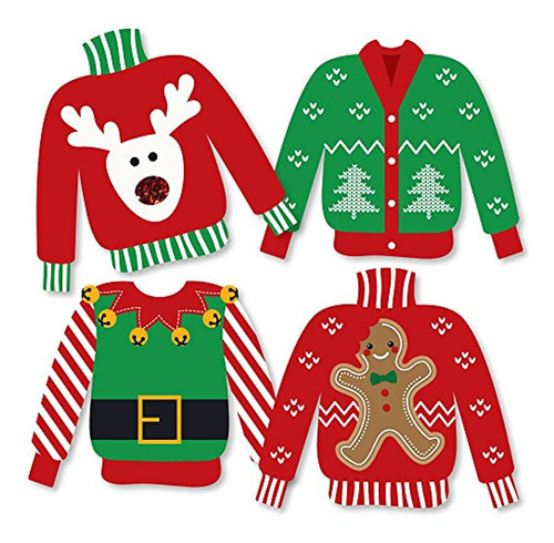 Adornos Para Suéter, Para Fiestas De Navidad Y Vacaciones