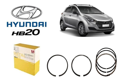 Anéis De Segmento Hyundai Hb20 1.0 12v Std Flex Kappa Jogo