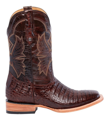 Bota Vaquera Bulldog Horsag En Piel De Cocodrilo 100% Origin