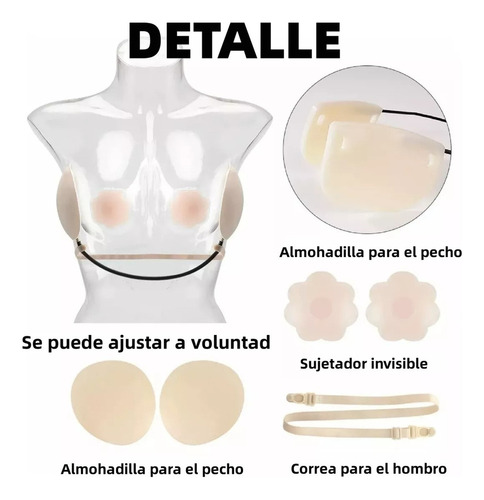 . Brasier Strapless Push Up Invisible Sosten Levanta Busto
