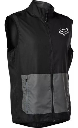 Chaqueta Cortavientos Bicicleta Ranger Sin Mangas Negro Fox