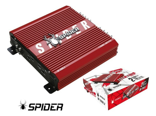 Amplificador De 2 Canales Clase A/b Sr-2000.2 2000w Max Color Rojo
