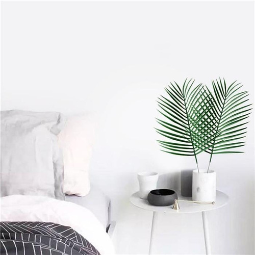 Imagen 3 de 9 de 1 Hoja Palmera Tropical Follaje Artificial Decorativo 73cm