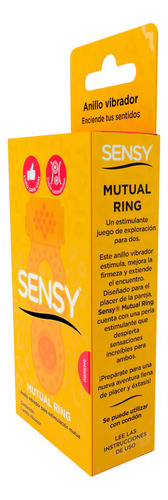 Anillo Vibrador Sensy Para Estimulación Mutua Color Naranja