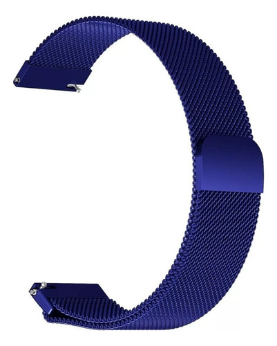 Pulseira Milanese Para Galaxy Watch Active2 Bt 44mm Ou 40mm Cor Azul Largura 20 Mm