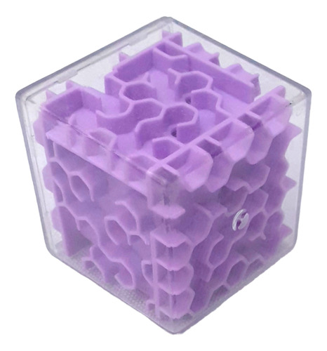 Cubo 3d Violeta Ingenioso Laberinto Ideal Para Sorpresitas. 