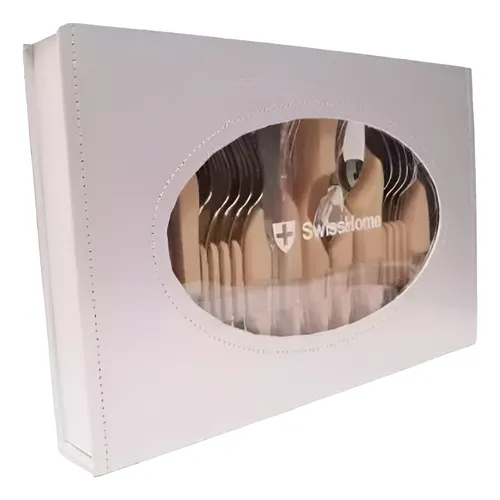 Juego De Cubiertos Swisshome En Acero Inoxidable X 24 Pcs
