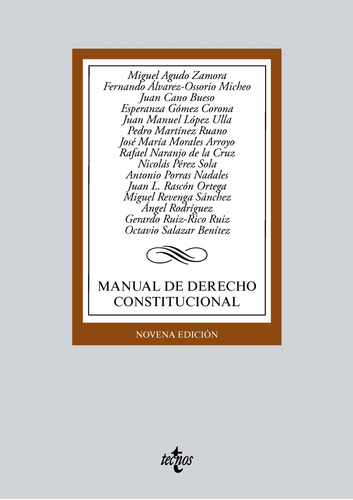 Libro Manual De Derecho Constitucional De Vvaa Tecnos