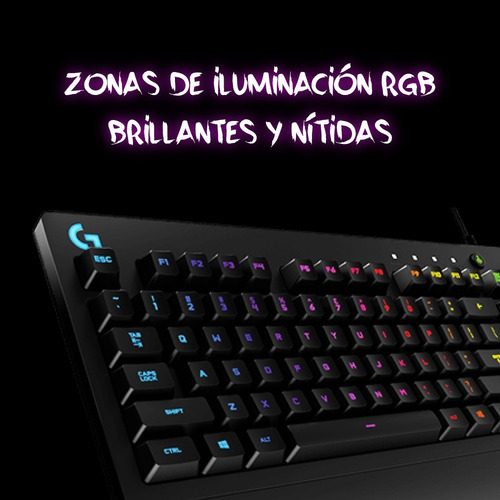 Imagen 5 de 7 de Teclado Logitech G213 Prodigy Gaming Esp Retroiluminación Pc