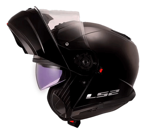 Casco Abatible Ls2 Ff908 Strobe Ii Solid Negro Matte Talla M