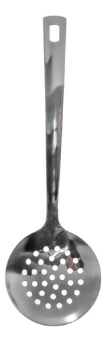 Escumadeira Inox Utensílios De Cozinha Para Frituras 26 Cm Cor Prateado