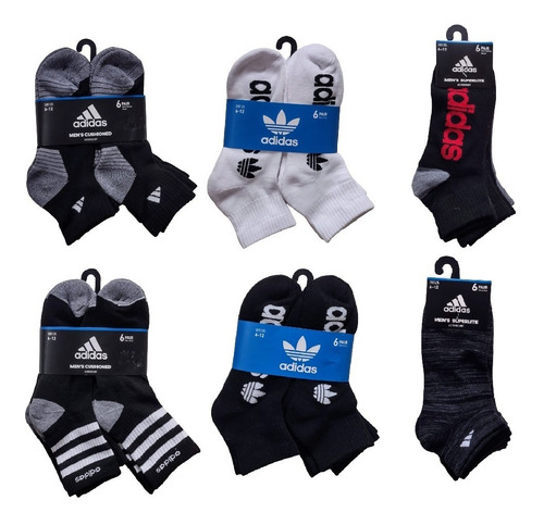 Medias adidas 6-pack Original Cortas Media-pierna Tobilleras