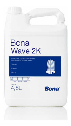 Bona Wave 2k Base Agua Pisos/muebles Acabado Semimate