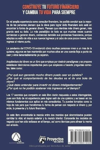 La Arquitectura Del Dinero 17 Secretos Que Te..., De Quiñones, Sr Alejan. Editorial Proyectos Sin Limites S.a.s En Español