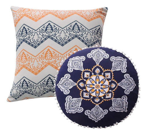 Greenland Home Medina Pillow Set, 2 Piezas, 18x18 Pulgadas M