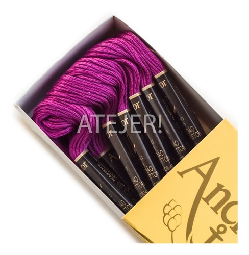 Imagen 4 de 8 de Hilo Para Bordar Mouline Caja X 12 Madejas Mismo Color