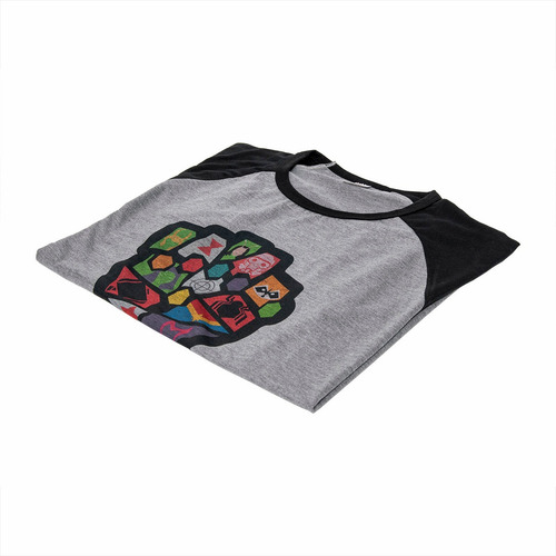 Imagem 2 de 2 de Camiseta Vingadores Manopla Personalizada - Raglan