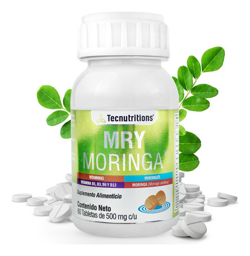 Suplemento Mry Moringa Con Inositol Tecnu® Protege Órganos Sabor Sin Sabor