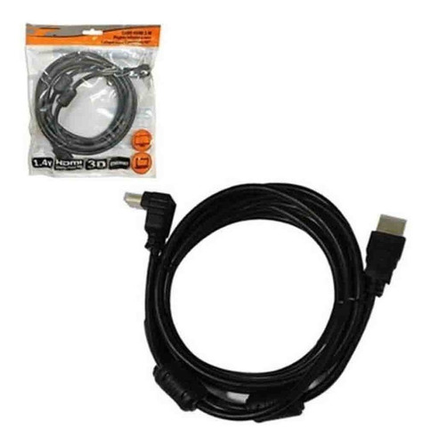 Cabo Hdmi 3 Metros 1 Plug Reto E 1 Plug 90 Graus