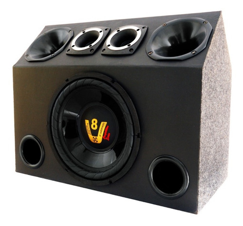 Imagem 4 de 7 de Caixa Trio Som Automotivo Carro Completa Sub Modulo Digital