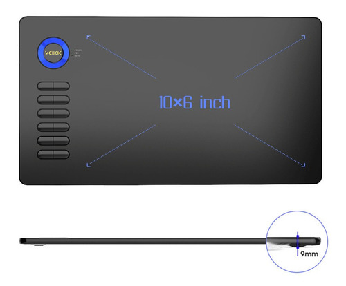 Tablet Veikk A15 Tableta De Dibujo Blue + Envio + Guante