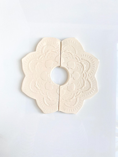 Ceramica Deco Para Canilla Jardin 20cm Blanco