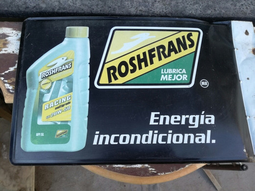 Anunció Aceite Roshfrans Letrero Lámina No Pepsi Coca Garage (Usado)