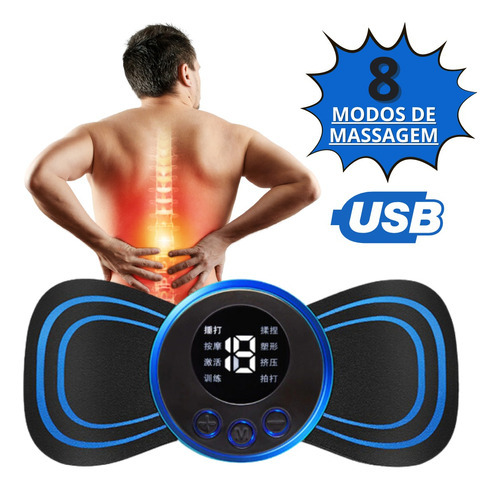 Melhor Massageador Portátil Recarregável: Alívio Para Dor No Cor Aparelho De Massagem Fisioterapia 110V/220V