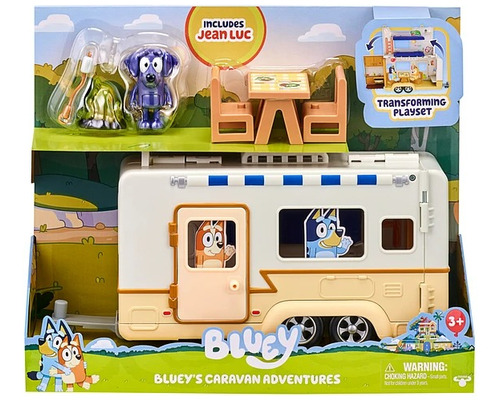 Bluey Caravana Aventuras + Figura Jean Luc + Acc 13086