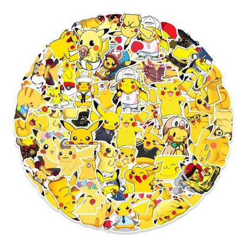 Pokemon Y/o Picachu Stickers Calcamonias O Adhesivos X 20