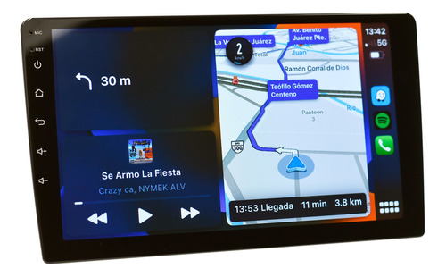 Pantalla Smart Auto 9 In Carbon Audio Carplay Y Android Auto